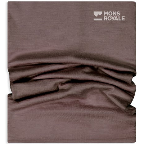 Mons Royale Double Up Merino Neckwarmer in Iron