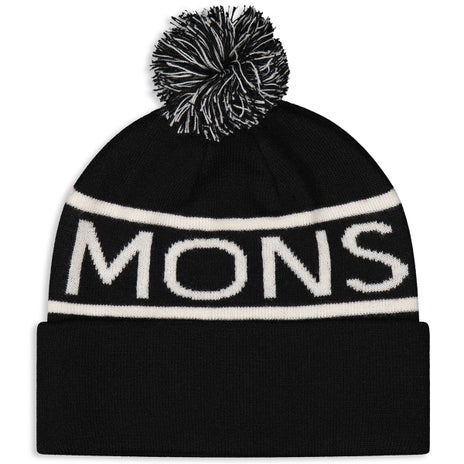 Mons Royale McCloud Merino Pom Pom Beanie in Black/White