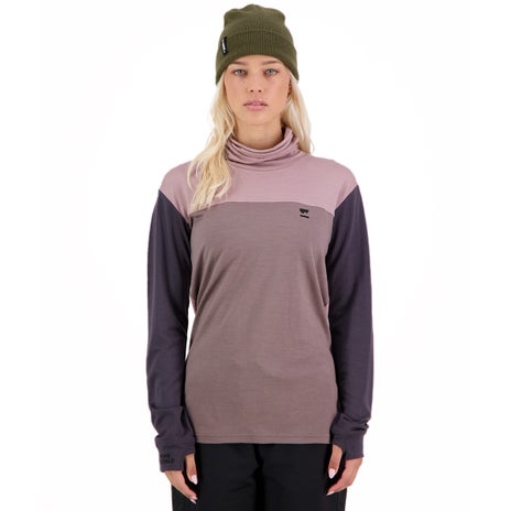 Mons Royale Yotei BF High Neck in Mauve Dust