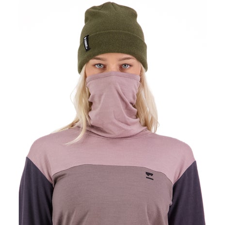 Mons Royale Yotei BF High Neck in Mauve Dust
