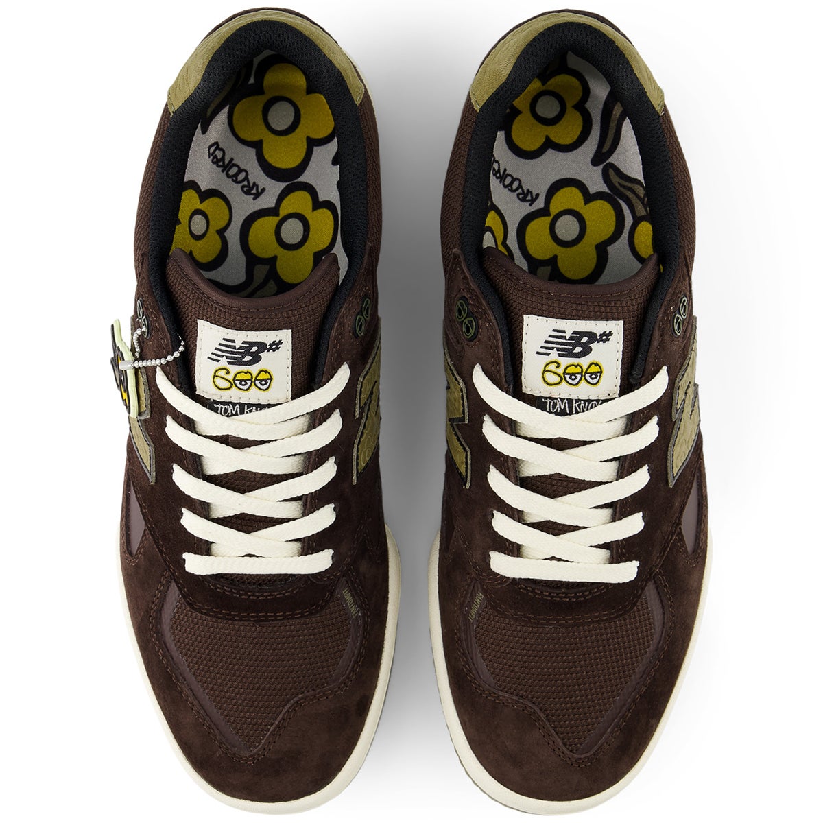 NB Numeric 600 X Krooked Shoe in Chocolate/Brown/Olive/Green