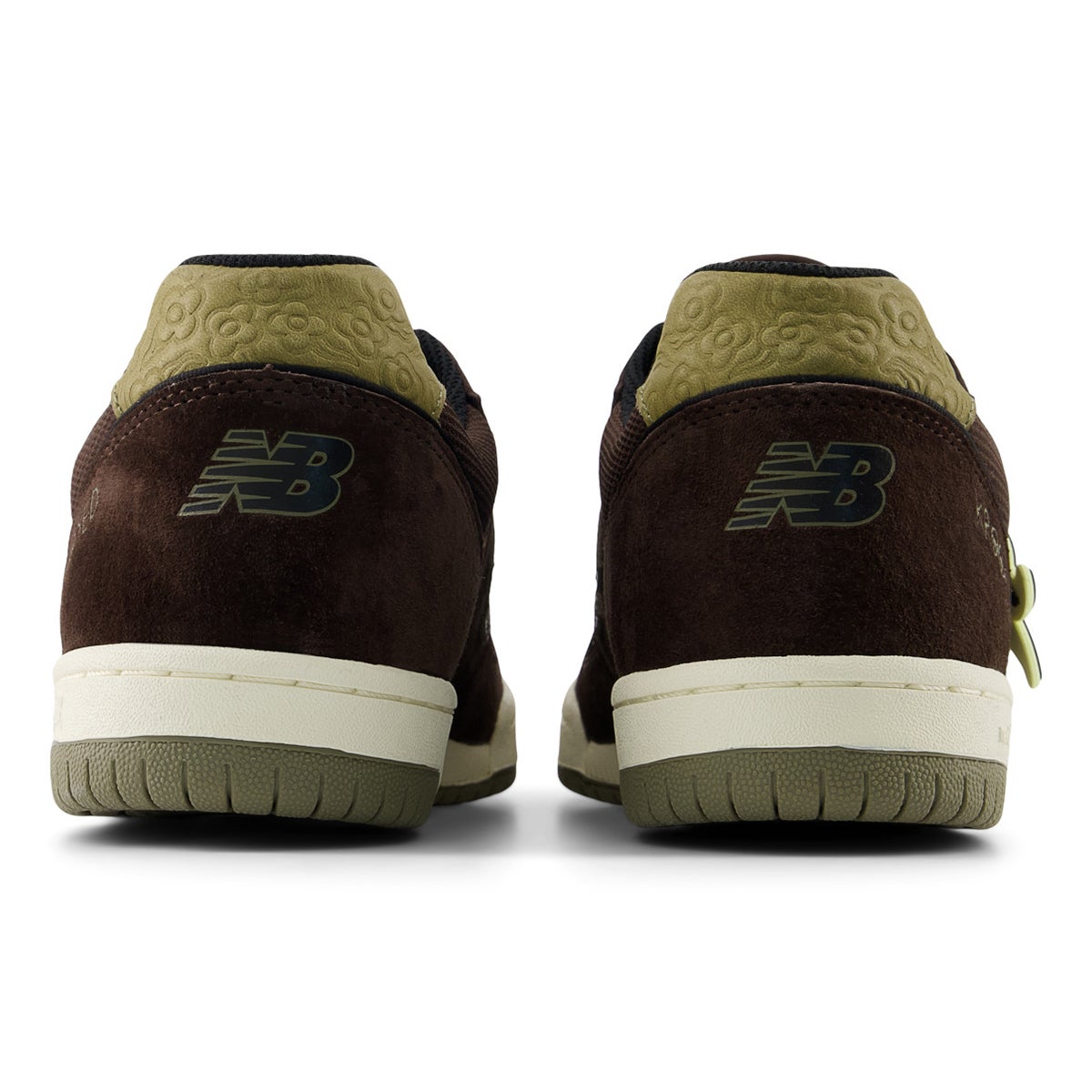 NB Numeric 600 X Krooked Shoe in Chocolate/Brown/Olive/Green