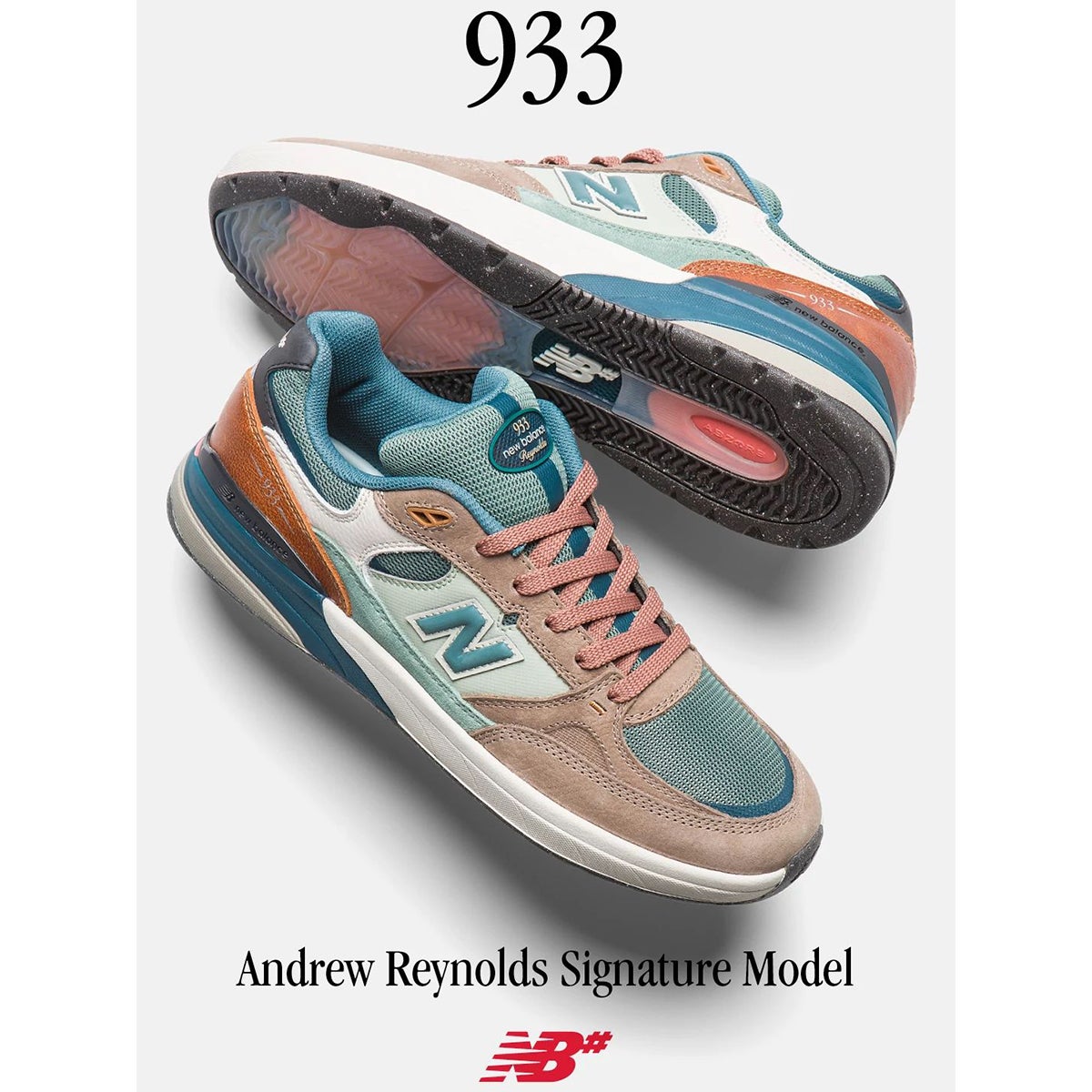 NB Numeric 933 x Andrew Reynolds Shoe in Tan/Teal | Boardertown