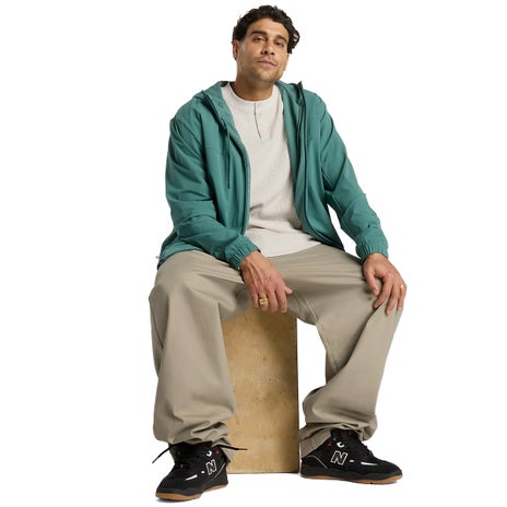 NB Numeric Henley Premium Waffle L/S Knit in Oatmeal Heather