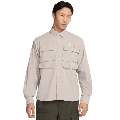 Nike ACG Orb Weaver L/S Shirt in College Grey/Football Grey/White