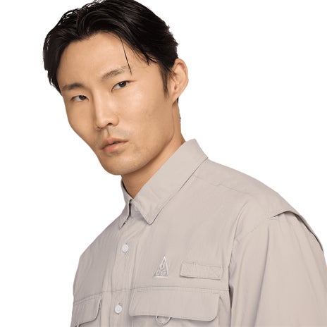 Nike ACG Orb Weaver L/S Shirt in College Grey/Football Grey/White