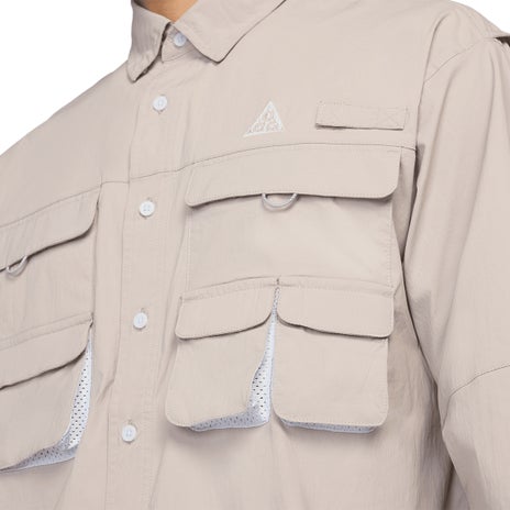 Nike ACG Orb Weaver L/S Shirt in College Grey/Football Grey/White