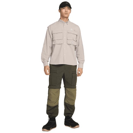 Nike ACG Orb Weaver L/S Shirt in College Grey/Football Grey/White