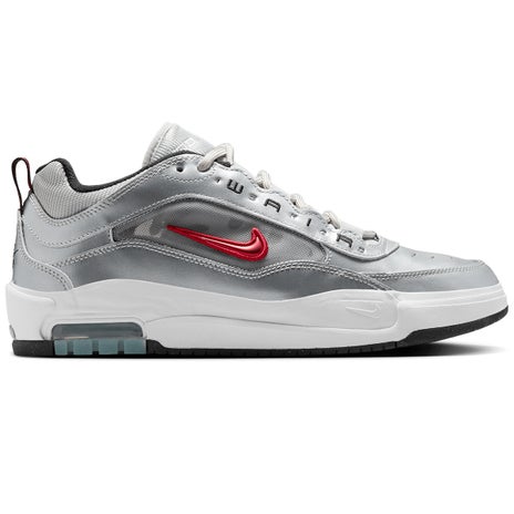 Nike Air Max Ishod Premium Shoe in Metallic Silver/Varsity Red