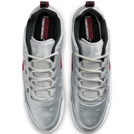 Nike Air Max Ishod Premium Shoe in Metallic Silver/Varsity Red