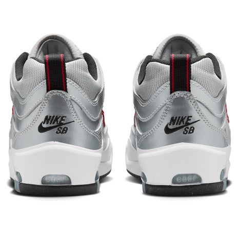 Nike Air Max Ishod Premium Shoe in Metallic Silver/Varsity Red