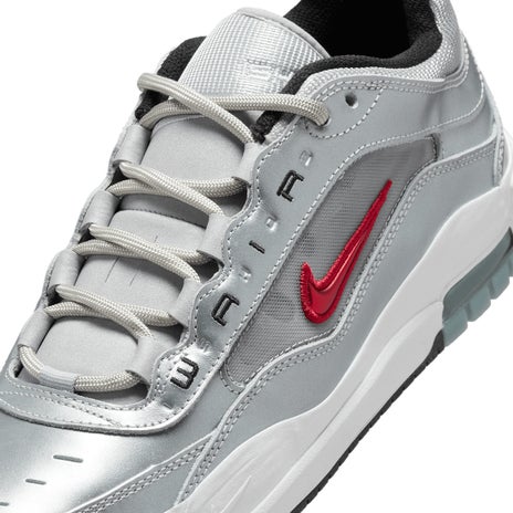 Nike Air Max Ishod Premium Shoe in Metallic Silver/Varsity Red
