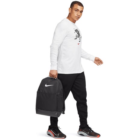 Nike Brasilia 9.5 Training 24L Backpack in Black/Black/White
