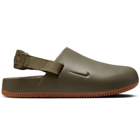 Nike Calm Mule in Medium Olive/Gum Medium Brown