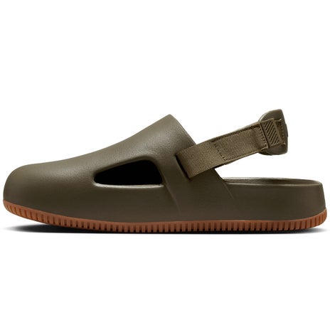Nike Calm Mule in Medium Olive/Gum Medium Brown