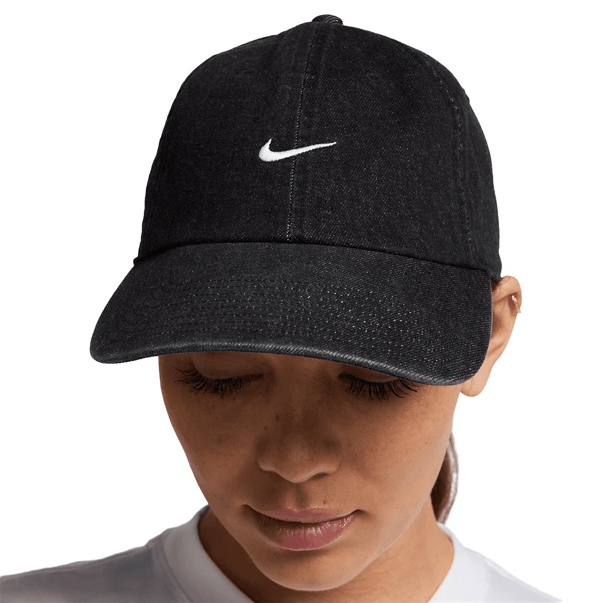 ★Nike★ Club Unstructured Denim Cap M Black White HF0383010 Nike Club Unstructured Denim Strapback Hat | Finish Line