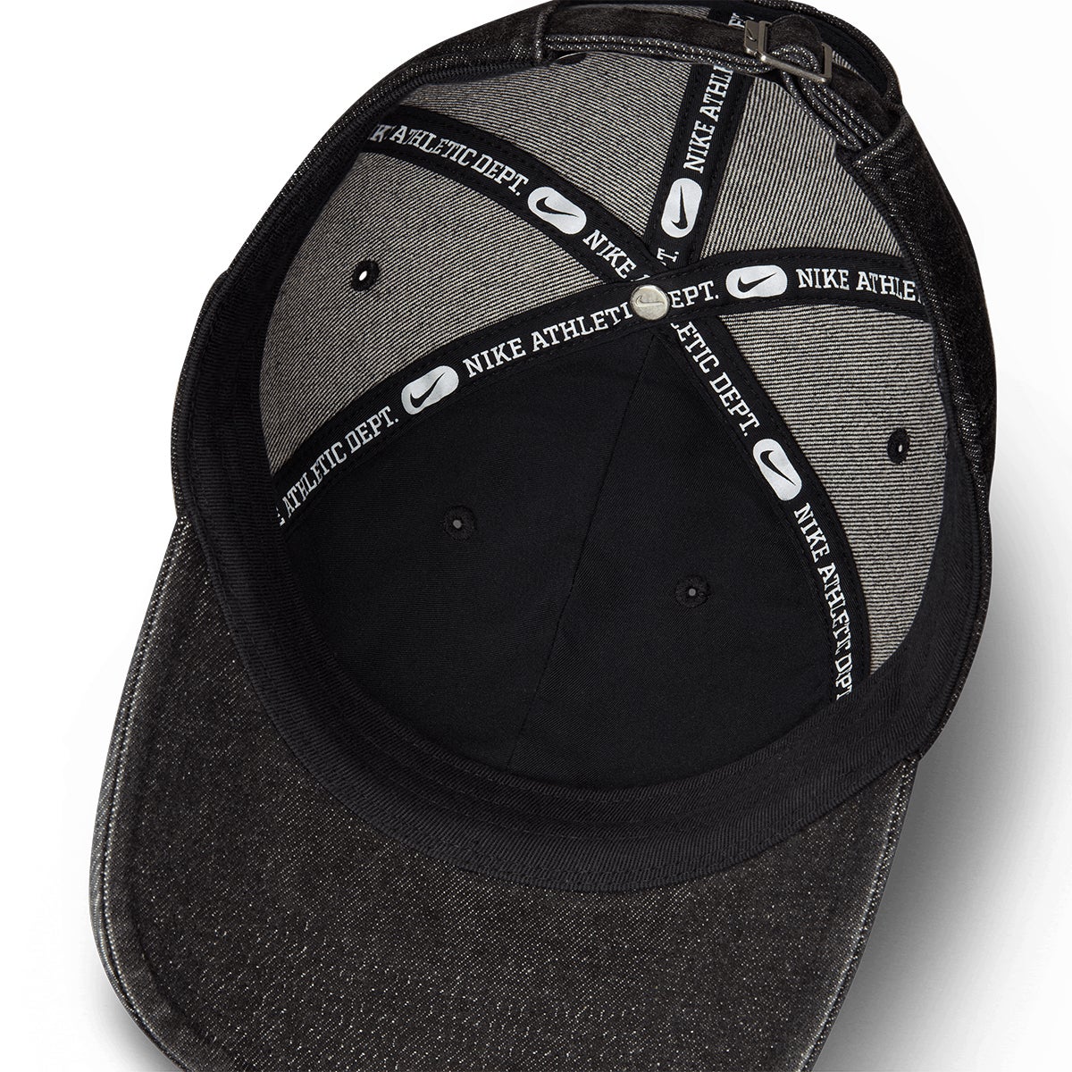 Nike Club Unstructured Denim Cap in Black/White | Boardertown