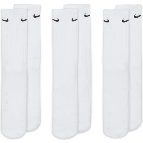 Nike Everyday Cushioned Crew Sock 3 Pack in White/Black