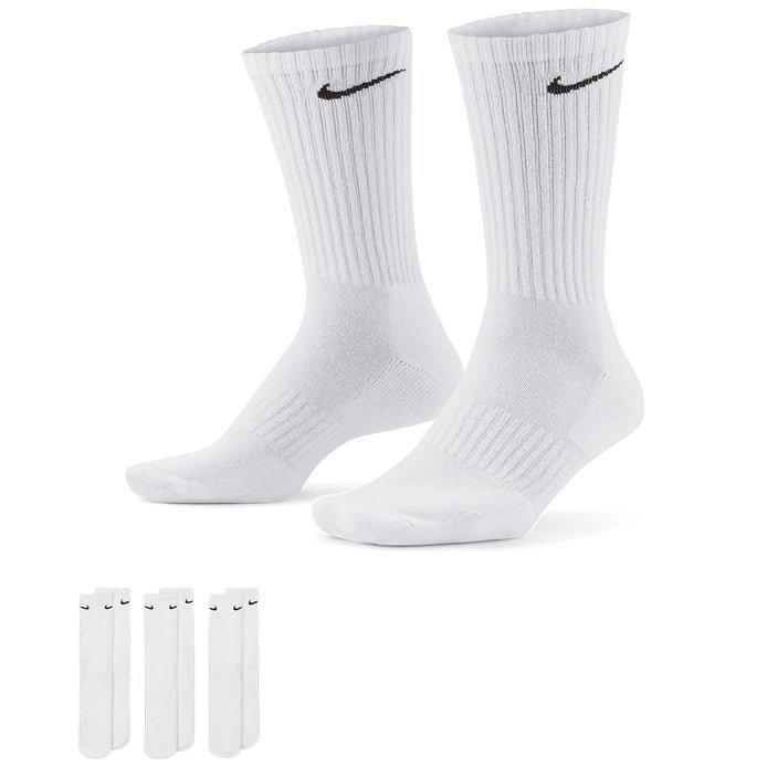 Nike Everyday Cushioned Training Crew Sock 6 Pack in White/Black