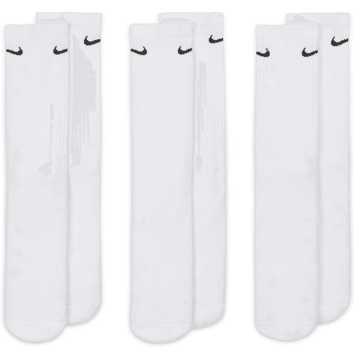 Nike Everyday Cushioned Training Crew Sock 6 Pack in White/Black
