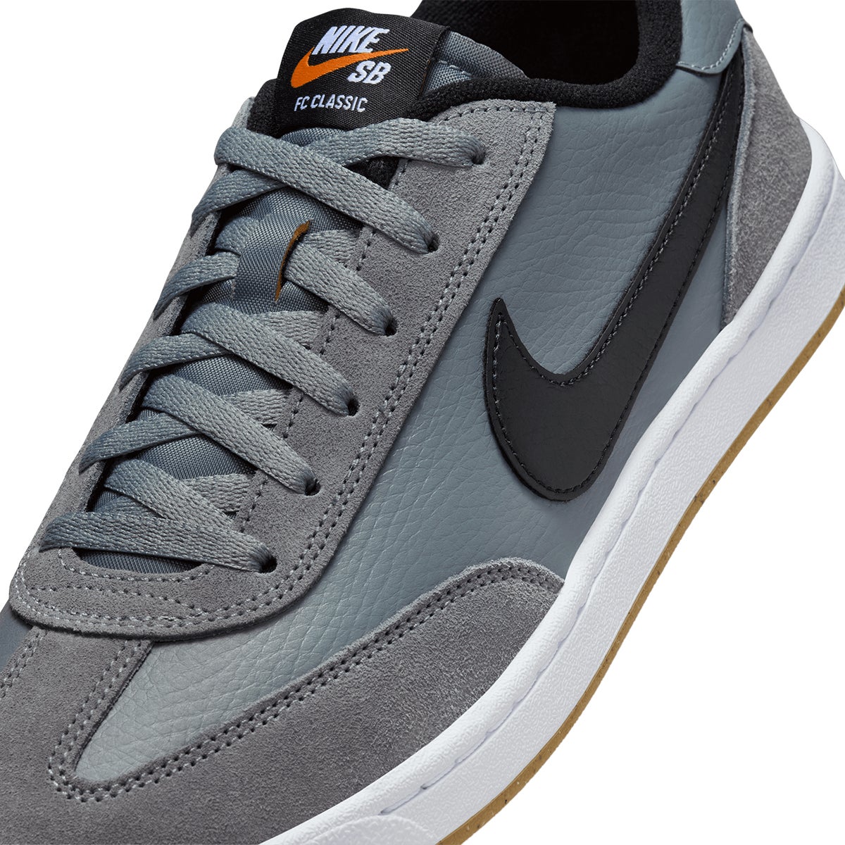 Nike FC Classic Shoe in Cool Grey/Black/White/Vivid Orange