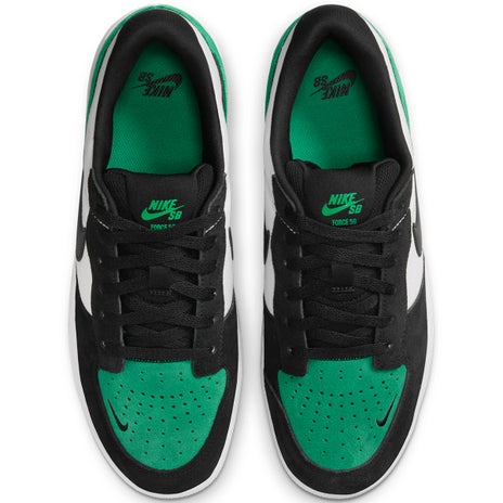 Nike Force 58 Shoe in White/Black/Stadium Green