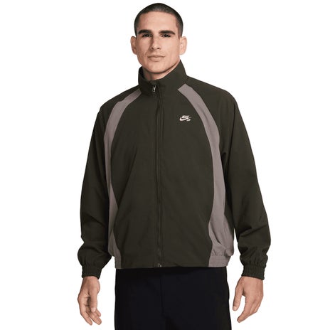 Nike Full Zip Woven Jacket in Sequoia/Cave Stone/White