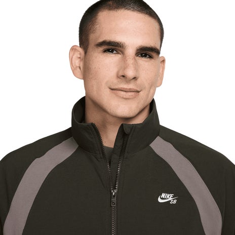 Nike Full Zip Woven Jacket in Sequoia/Cave Stone/White