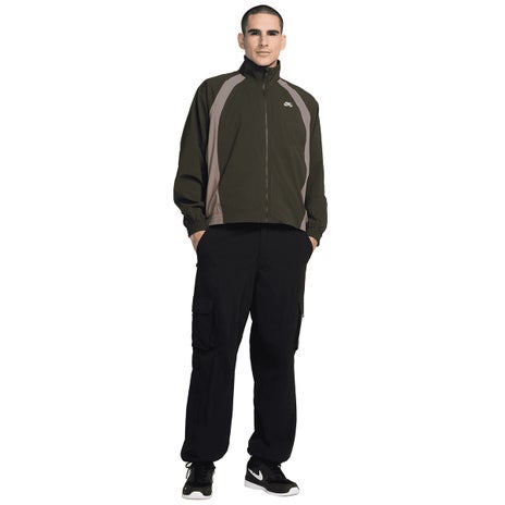 Nike Full Zip Woven Jacket in Sequoia/Cave Stone/White