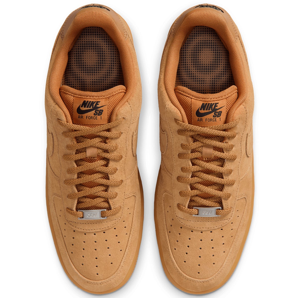 Nike SB Air Force 1 Low Shoe in Flax/Flax-Black-Gum Light Brown
