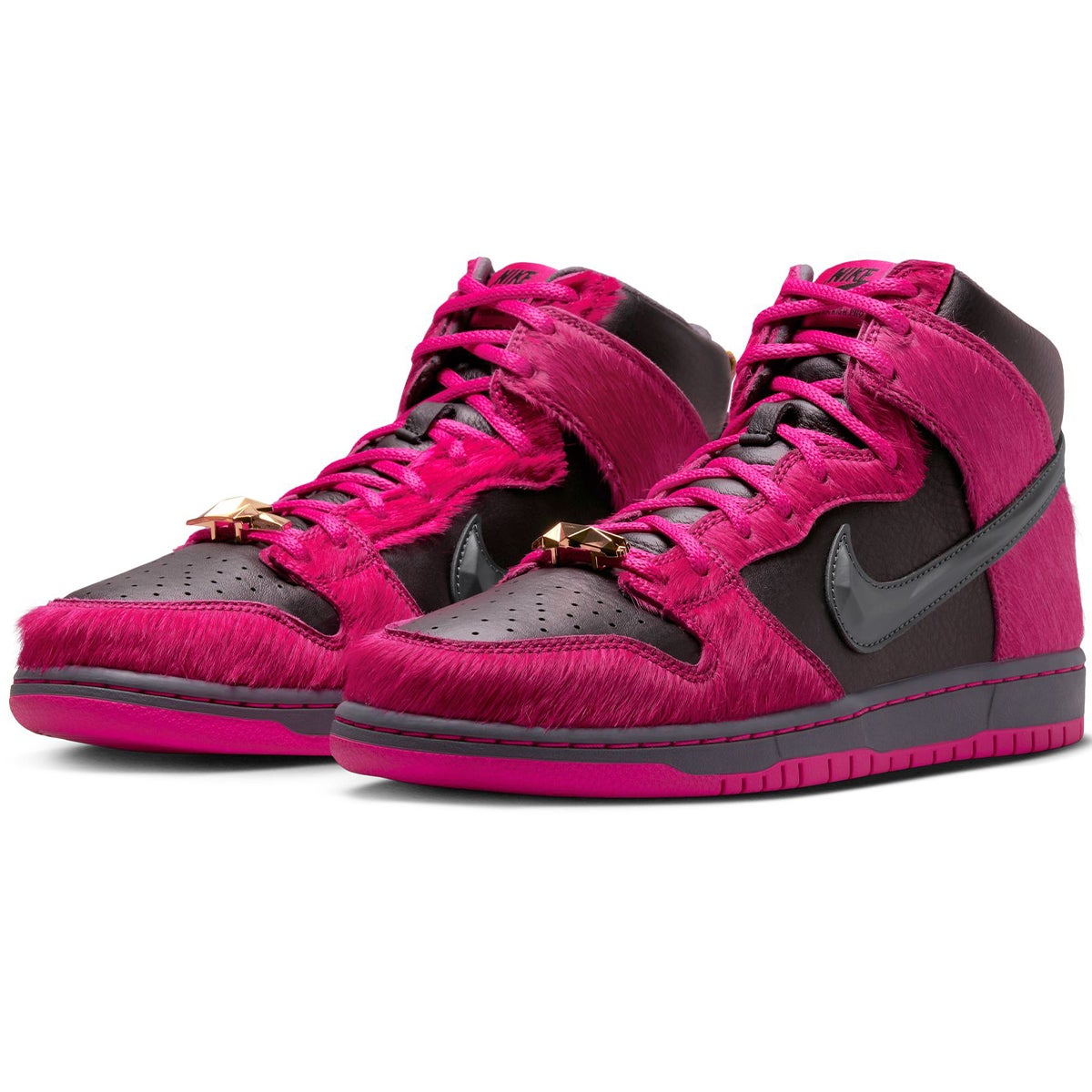 pink and black dunks high