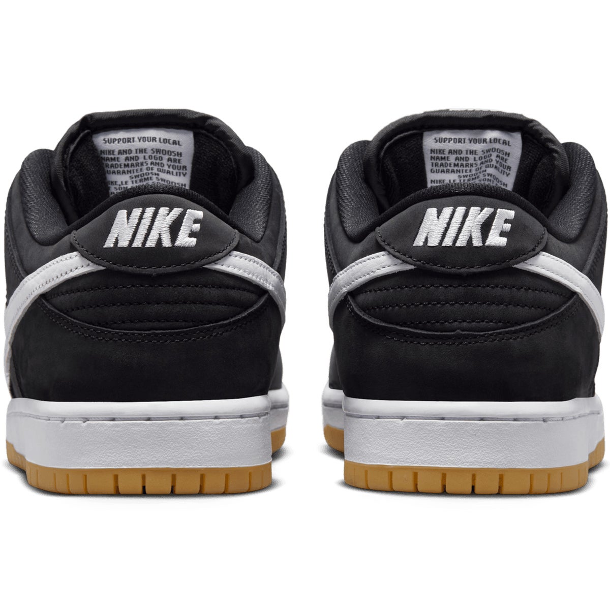Nike SB Dunk Low Pro Shoe in Black/White/Gum