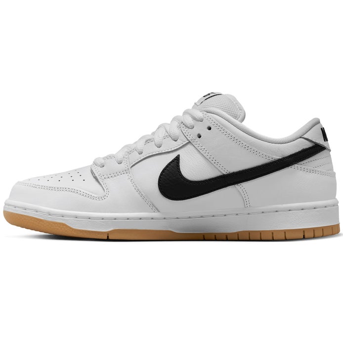 Nike SB Dunk Low Pro Shoe in White/Black/Gum
