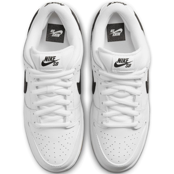 Nike SB Dunk Low Pro Shoe in White/Black/Gum