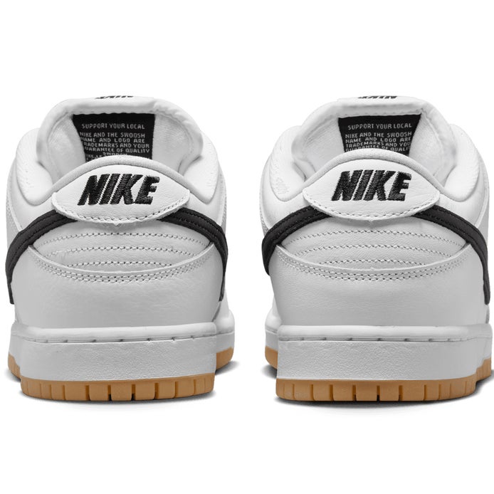 Nike SB Dunk Low Pro Shoe in White/Black/Gum