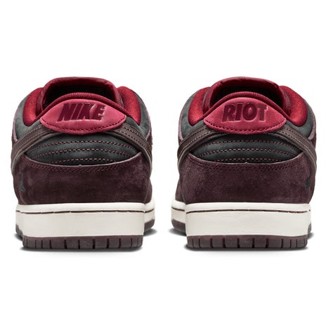 Nike SB Dunk Low Pro x Riot Shoe in Mahogany/Team Red