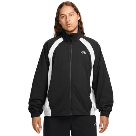 Nike SB Full Zip Woven Skate Jacket in Black/White/White