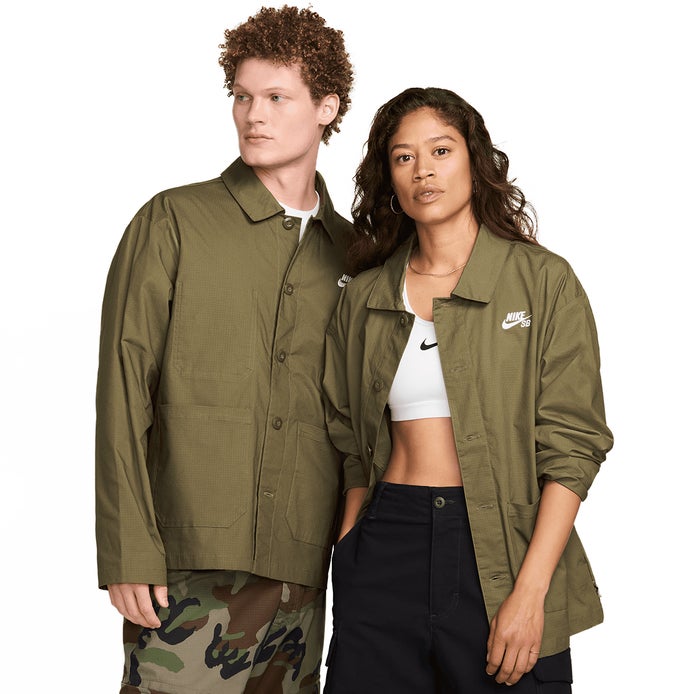 Nike SB Olympic Agnostic Chore Jacket in Medium Olive/White