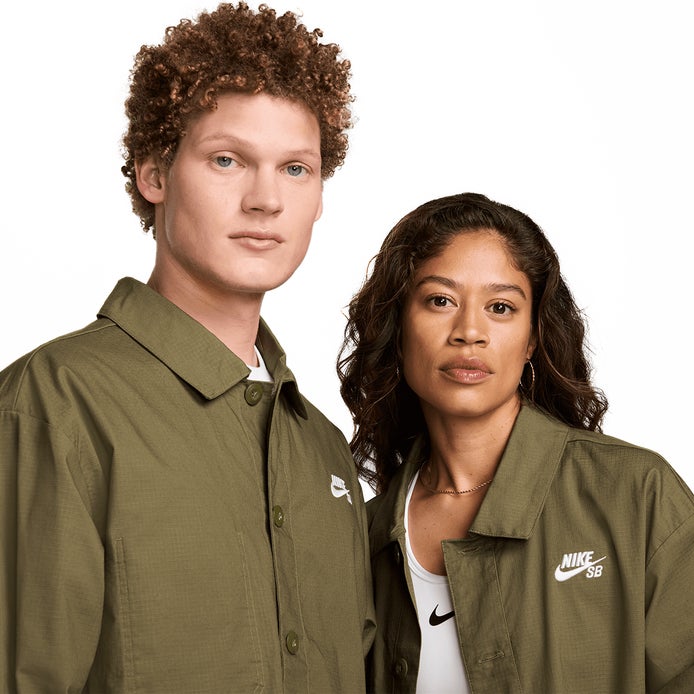 Nike SB Olympic Agnostic Chore Jacket in Medium Olive/White