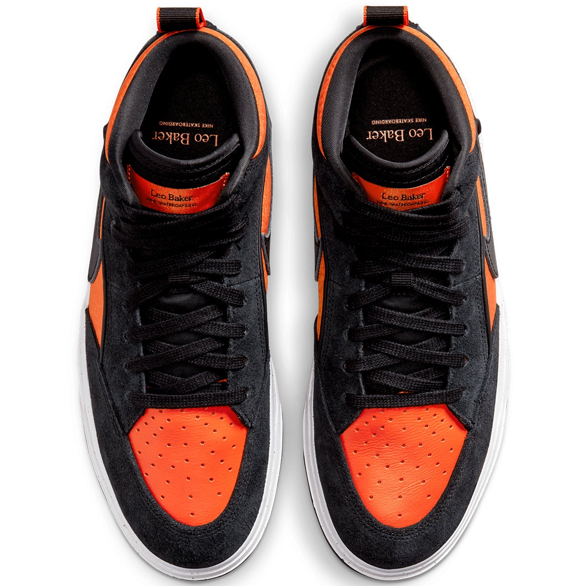 Nike SB React Leo Shoe in Black Orange Electro Boardertown