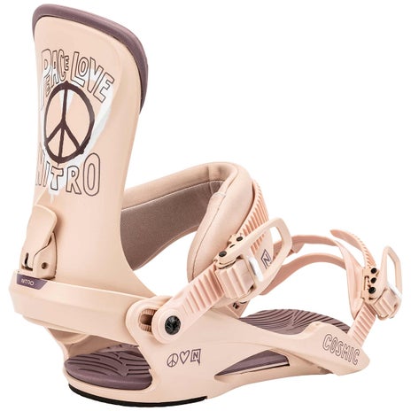 Nitro Cosmic Womens Snowboard Bindings in Peace Love Nitro