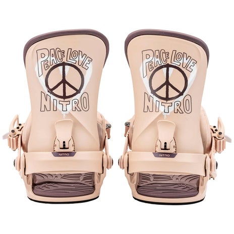 Nitro Cosmic Womens Snowboard Bindings in Peace Love Nitro