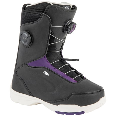 Nitro Scala Boa Snowboard Boots in Black/Purple