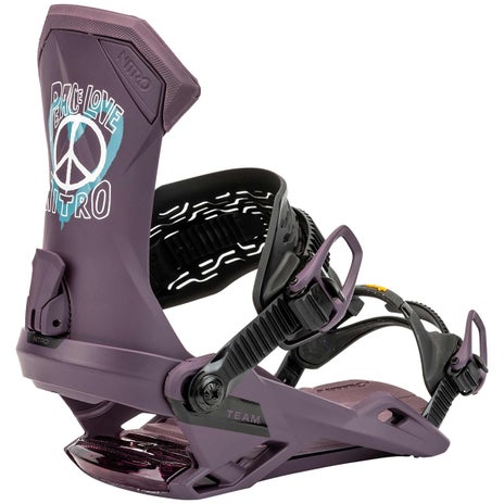 Nitro Team Snowboard Bindings in Peace Love Nitro