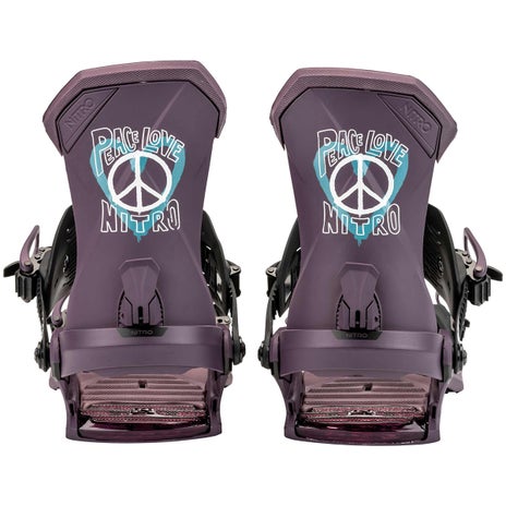 Nitro Team Snowboard Bindings in Peace Love Nitro