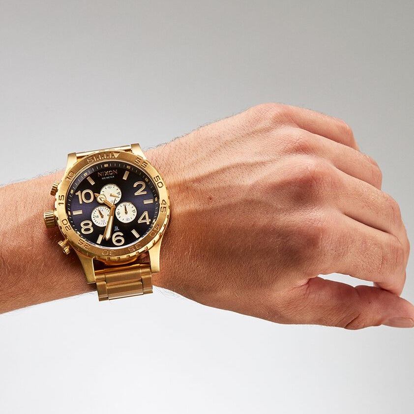 Nixon 51-30 Chrono in Gold/Indigo Boardertown