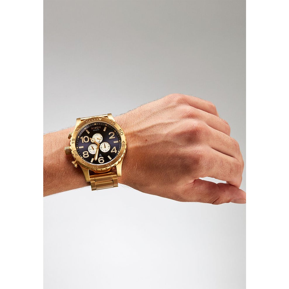 Nixon 51-30 Chrono in Gold/Indigo Boardertown