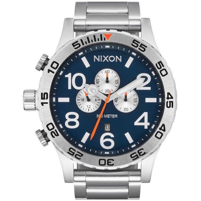 Nixon 51-30 Chrono Watch in Silver/Midnight
