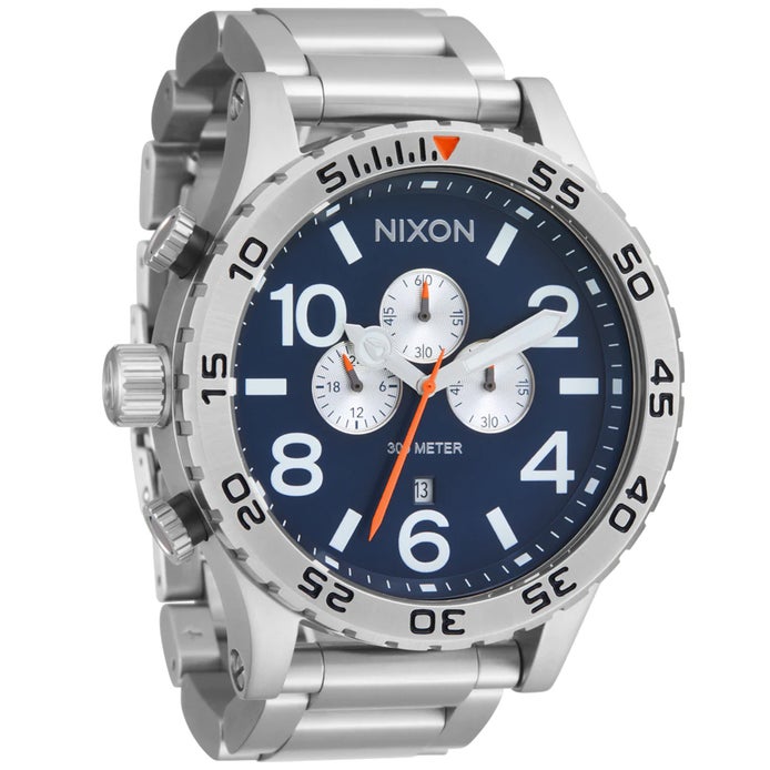 Nixon 51-30 Chrono Watch in Silver/Midnight