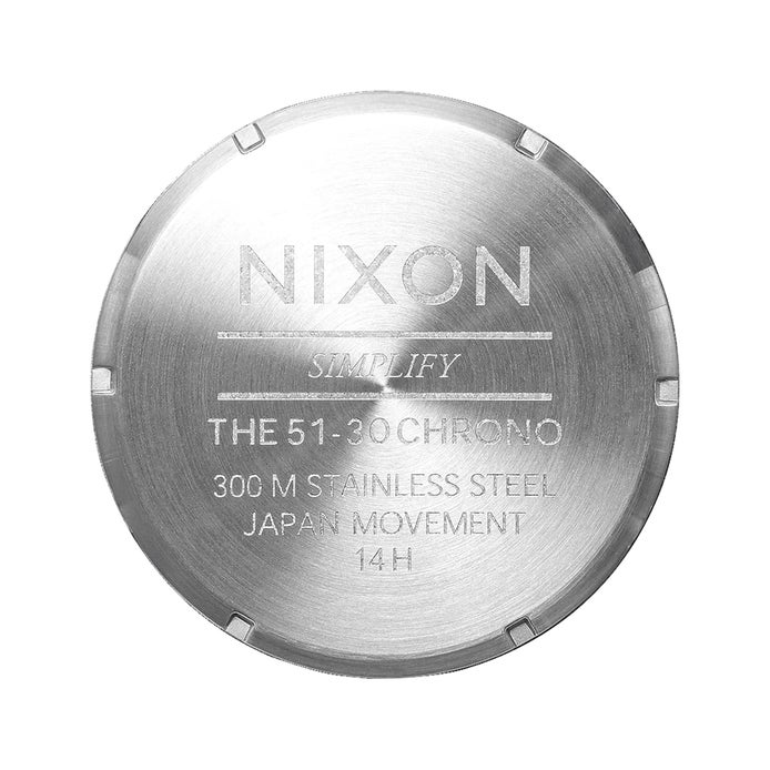 Nixon 51-30 Chrono Watch in Silver/Midnight